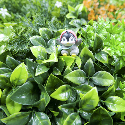 Dustproof Artificial Leaf Grass Wall Foliage Panels 40mm For Decoration