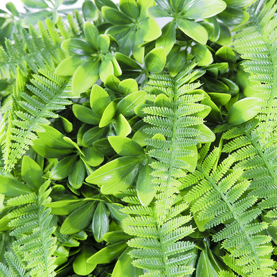 Tropical Decorative Artificial Plant Wall Panel 4*25cm Plastic Green Hedge For Garden