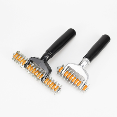 Two Small Metal Axles Smooth Carpet Seam Roller Black