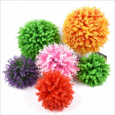Plastic 1ft To 1.4ft Artificial Topiary Flower Balls