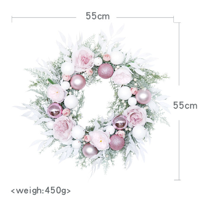 Waterproof Artificial Plant Wall Panels Eucalyptus Wreath UV Resistent For Wedding Decoration