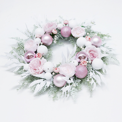 Waterproof Artificial Plant Wall Panels Eucalyptus Wreath UV Resistent For Wedding Decoration
