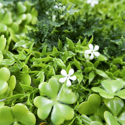 Faux Artificial Flower Grass Wall Panels Decoration Outdoor With High Simulation Leave