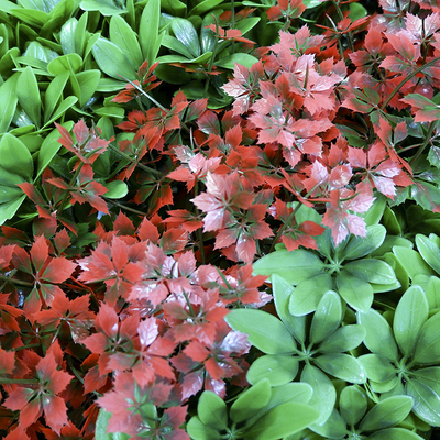 3D Flame Resistance Artificial Plant Wall Panels 4*25 With Grass Flower