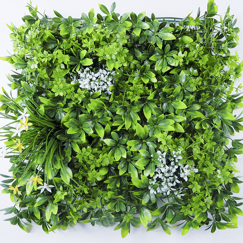 Faux PE Artificial Green Walls Plant Panels 45mm Decoration 2.5kg / Sqm Outdoor